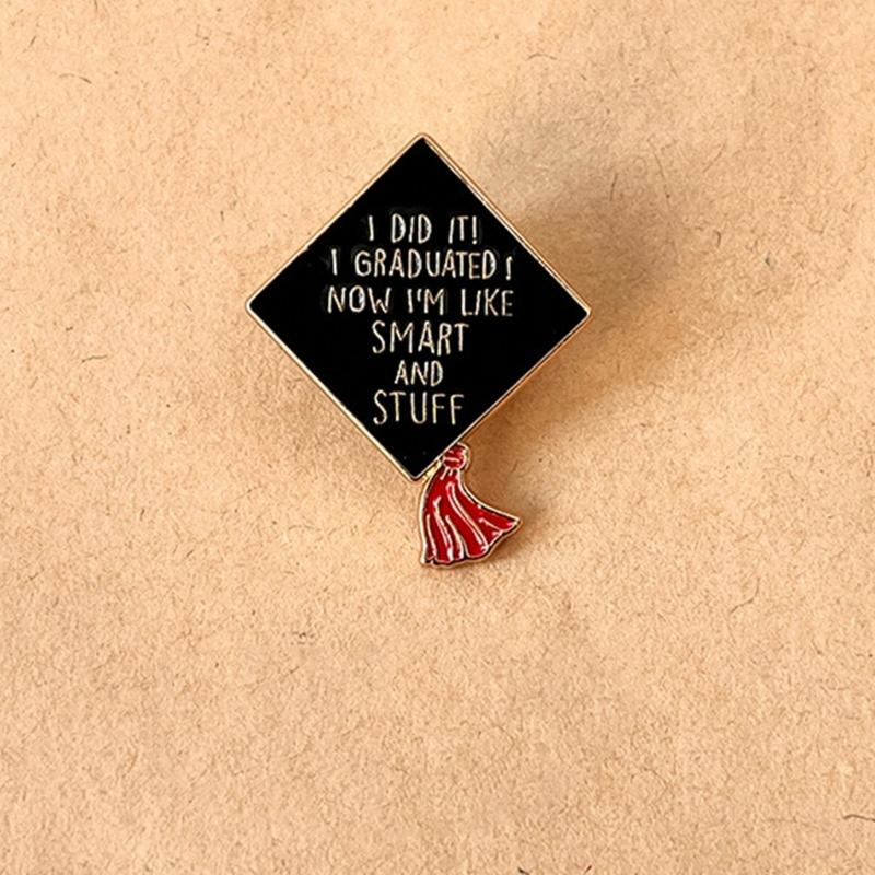 Graduation Hat Enamel Lapel Pin for Student, Graduate Enamel Lapel Pin for Graduation Gown Graduation Hat Decoration