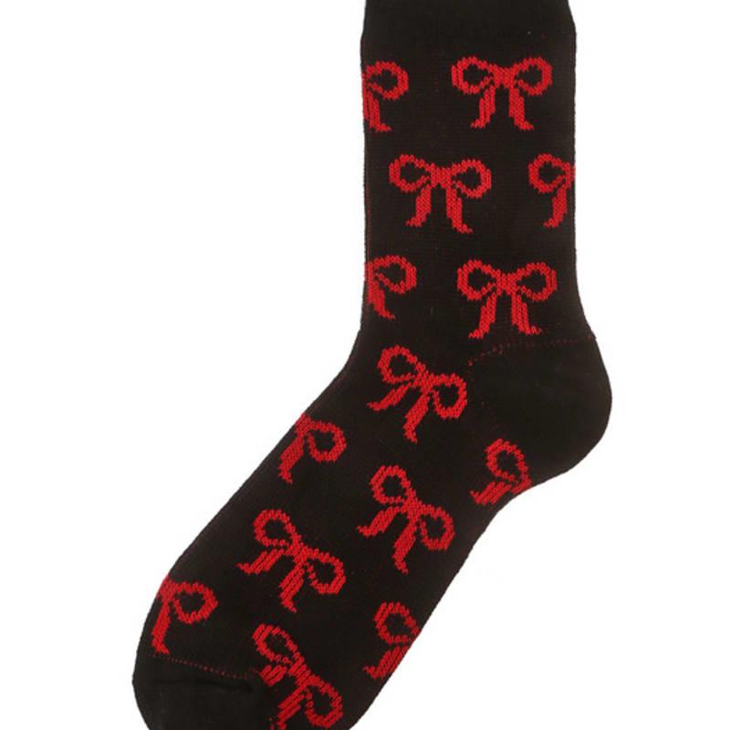 JILLSTUART [Gift Box Packaging] Women's Ribbon Jacquard Mid-Calf Socks 2-Piece Set JASS5F040R2