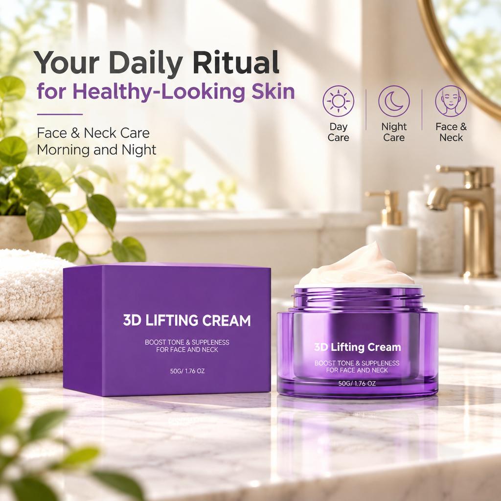 3D Lifting Cream Face Neck Facial Cream Moisturizer Nourishing Hydrates Skin Boosts ElasticDaily Day Night Neck Skin Care Cream