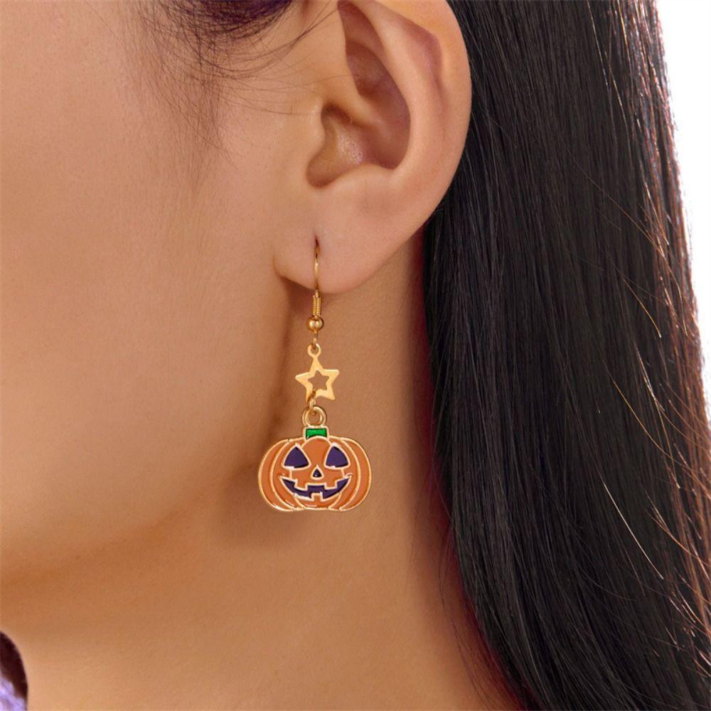 Trick or Treat Pumpkin Ear Studs Ghost Ghost Dangle Earrings Trend Halloween Earrings Accessories