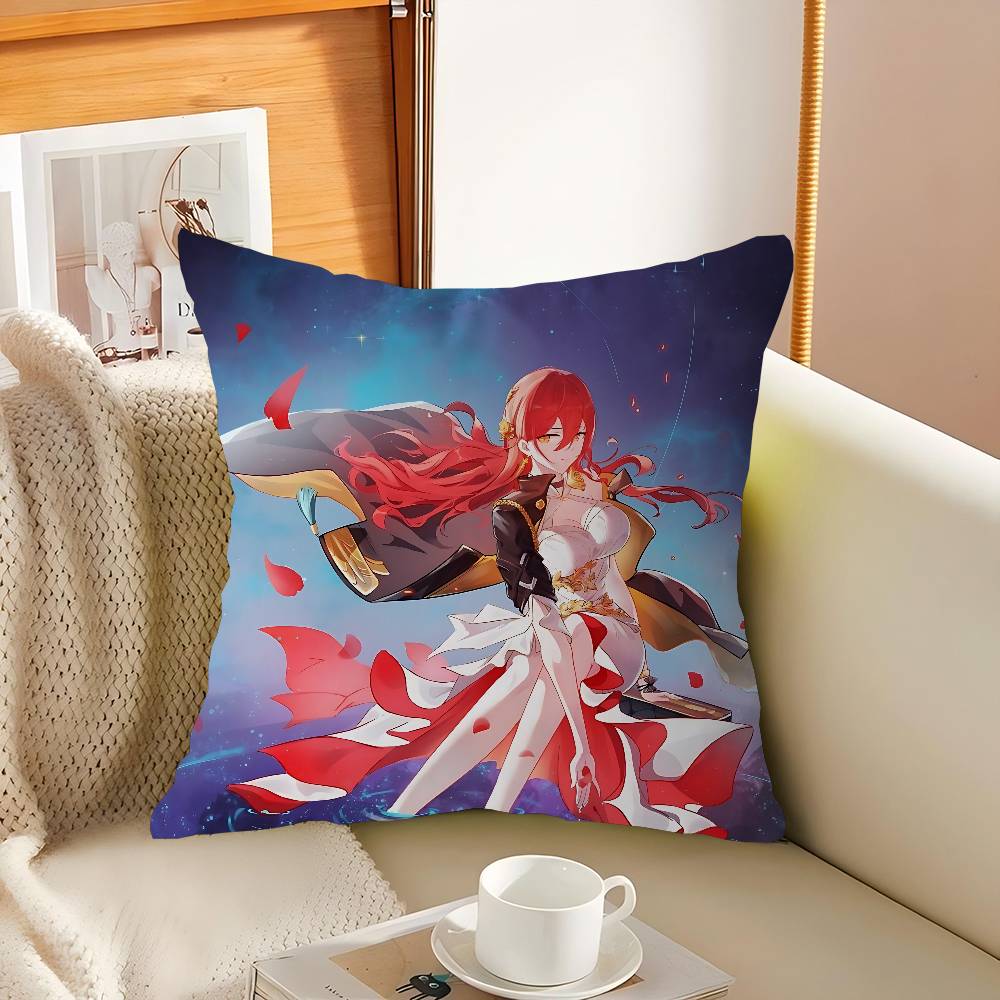 

Honkai Impact 3rd Himeko Pillow Cover Design Cushion Cover Decor Holiday Decorati 16x16Inch