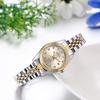 JEWELRYWE Women's Watch, 3ATM Water Resistant, Calendar Function, Luminous Analog, Japanese Quartz Movement, Stainless Steel Strap, Gold, Fashion