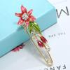Oil silk scarf buckle brooch women's fixed clothes cardigan pin tulip flower temperament versatile accessories