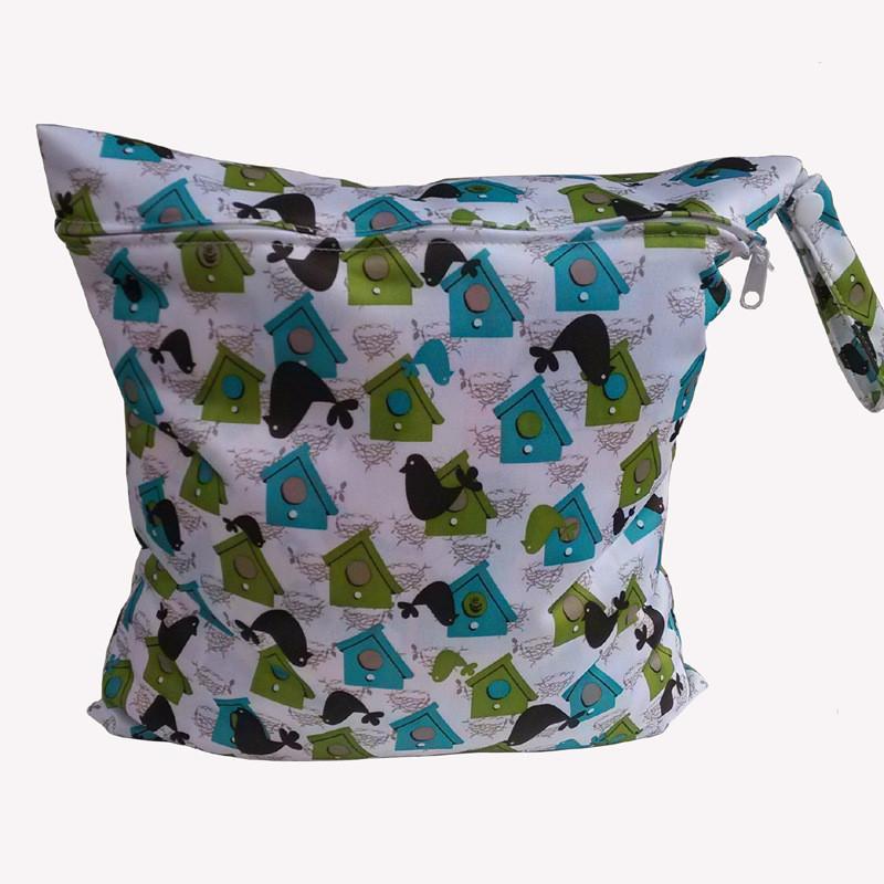Baby Cartoon Print Diaper Bag With Zipper And Polyester Storage For New Parents