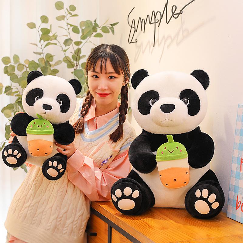National Treasure Giant Panda Doll Plush Toy Sichuan Tourist Souvenir Doll Milk Tea Red Panda Rag Doll