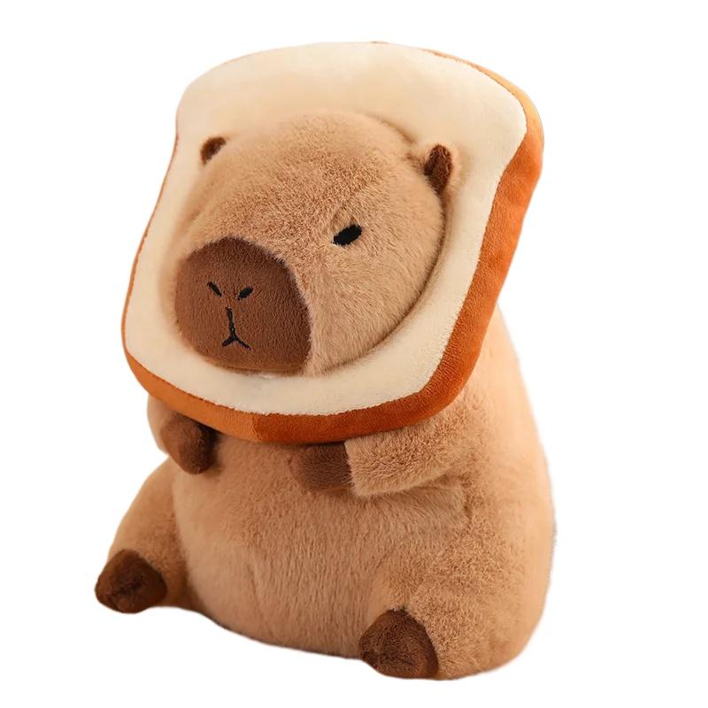 Capybara Plush Toy Simulation Capibara Cosplay Unicorn Dinosaur Dress Boba Bread Fruit Food Decor Birds Bubble Stuffed Animals