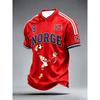 2026 New Men's Norge Norway 3D Printed Football Jersey Quick Drying Sweatshirt T-shirt Suitable for Daily and Training Wear