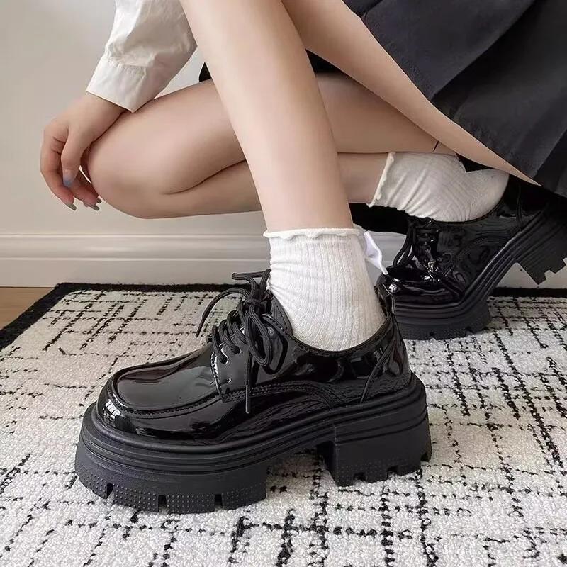 Fashion Ladies Shoes 2025 Brand Lace-up Women's High Heels Fashion Round Toe Office and Career Plus Size Best Seller Platform Heels