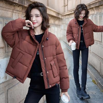 Korean Loose 2025 New Bread Jacket Women's Short Small Stand-up Collar Versatile Cotton Jacket Design Pocket Winter Jacket