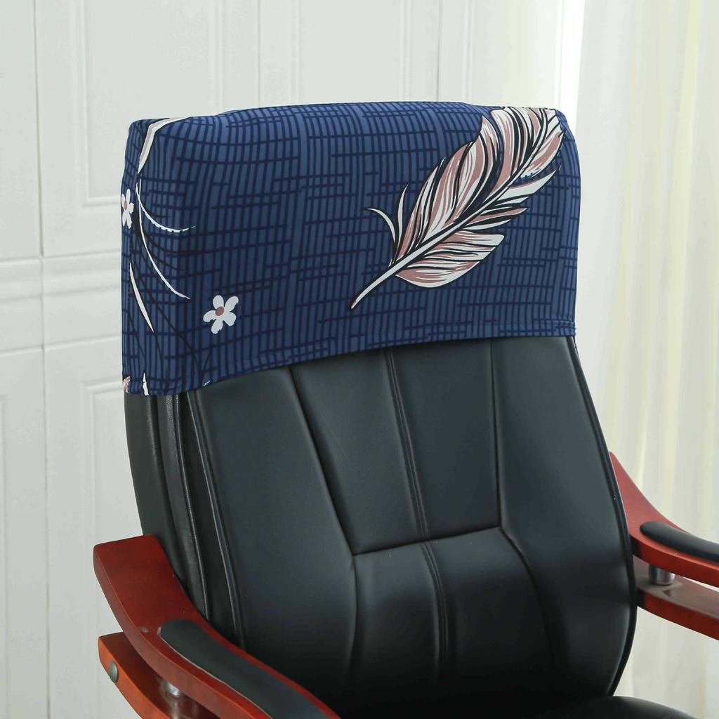 Elastic Boss Chair Headpillow Case Office Chair Cover Swivel Chair Headpillow Case Computer Chair Headpillow Seat Dustproof Head Cover
