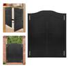 91*107cm Pine Wood Partition Door,Black/Wood Color Thickness 35mm Solid Wood Door Door-mounted for Shop Entrance Partition
