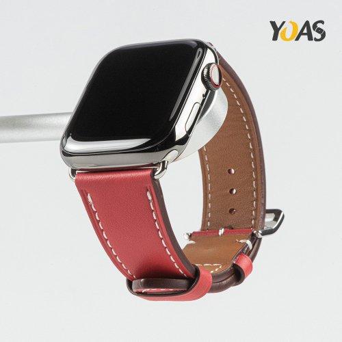 

[YOAS] YOAS Шкіряний ремінець із стібком Point 42/44/45 мм Brown