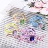 Trendy Retro Cool Acrylic Women Jelly Color Resin Rings Finger Ring Fashion Jewelry Transparent