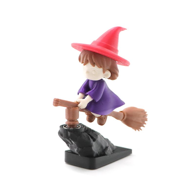 Cute Flying Girl Car Dashboard Ornament Mini Wizard  Figurine Funny Auto Interior Decor Desktop Collection Model Ornaments A1