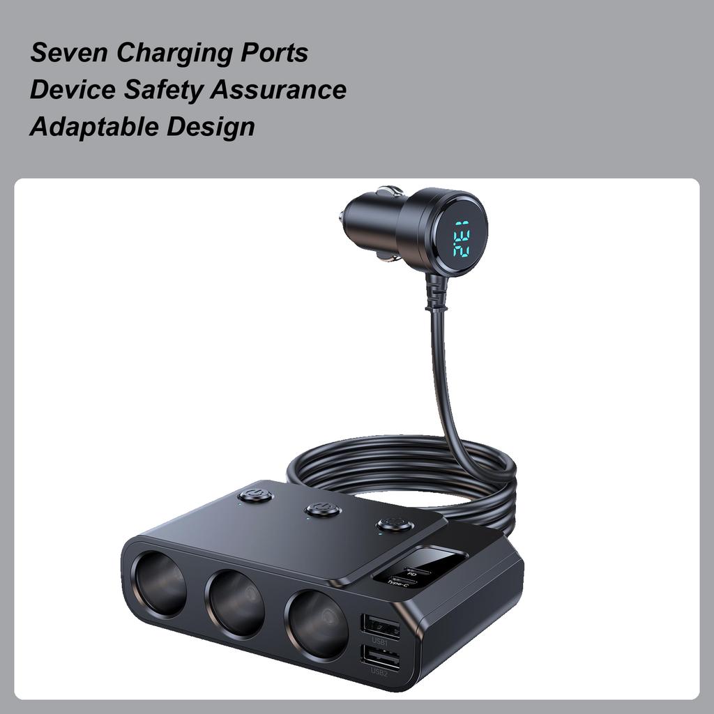 Car Charger Car Phone Charger Plug Fast Charging Safe Effective Road Trip Accessories Camping Travel Power Supply Solution For
