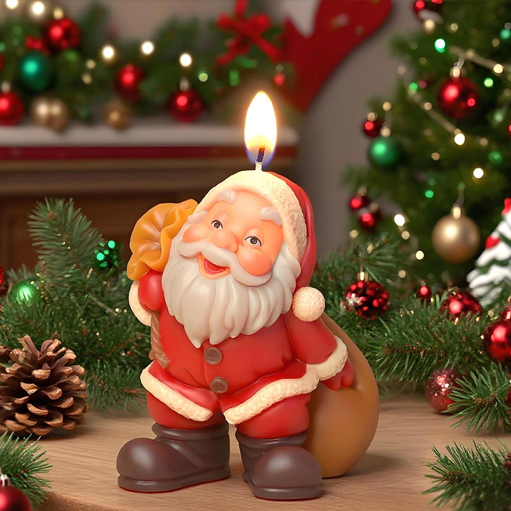 Santa Claus Candle Molds Handmade Castings Molds Christmas Silicone Moulds Epoxy Resin Molds Plasters Molds
