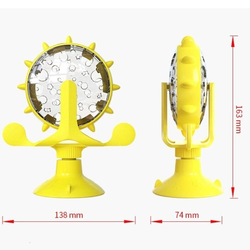 Interaktives Katzenleckerli-Spender-Spielzeug Drehbares Rad Futter-Trainingsspielzeug für Wohnungskatzen Kleintiere