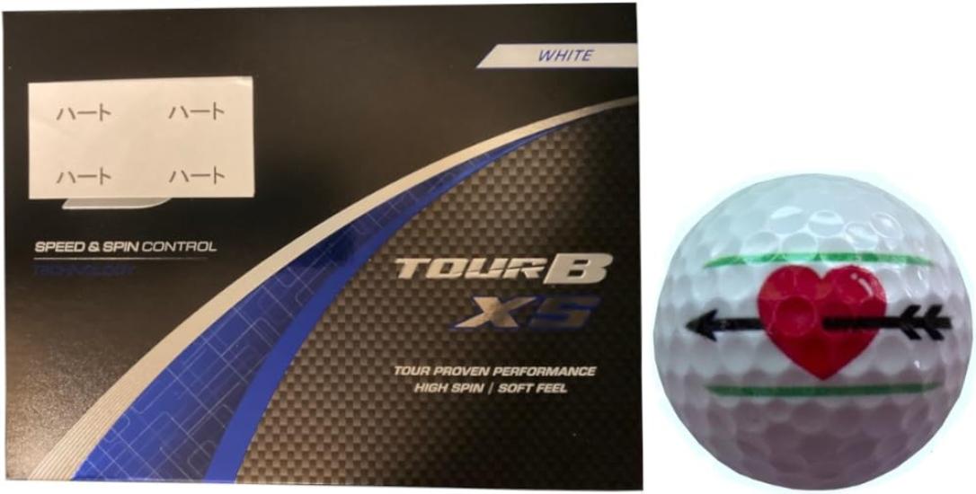 

[HapirakyGolf Line] Модель Bridgestone TOUR BX XS 2024 с 3 линиями (XSБелый 1 дюжинаСердце)