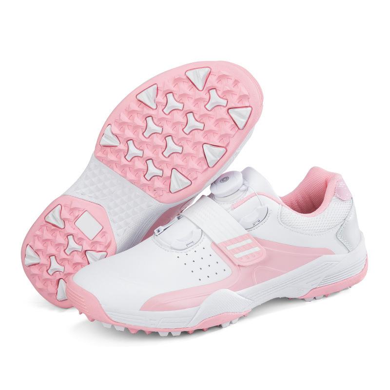 Supply New Women's Casual Indoor Golf Shoes Fashion Running Shoes Men's Rotary Buckle Training Shoes