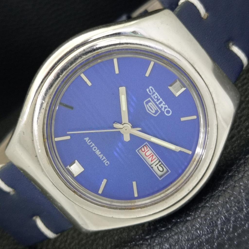 

SEIKO 5 AUTOMATIC 6309A VINTAGE JAPAN MENS BLUE COLOR DIAL WATCH a701533-5 R206b-a701533