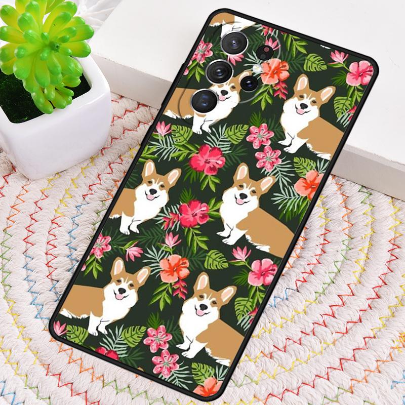 Welsh Corgi Collage TPU Phone Case For Samsung Galaxy note 10 pro S26 S25 S24 S23 S22 Ultra Plus S21 FE S20 Shockproof Cover
