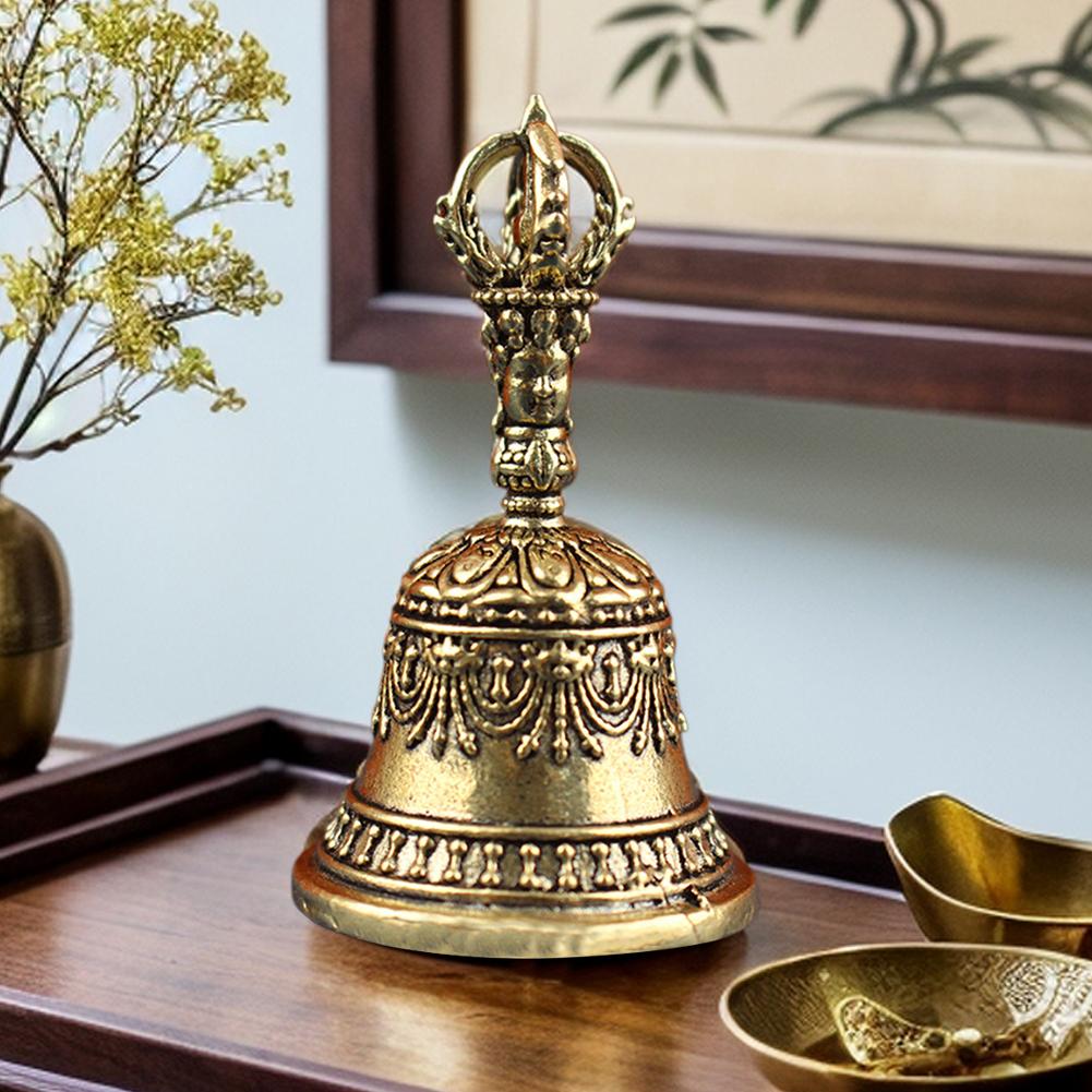 Mosadzný Tibetský Zvon Ručne Vyrábaný Vajra Zvon a Tĺčik Sada Budhistické Tibetské Zvončeky Nástroj na Meditáciu Zvukové Liečebné Nástroje