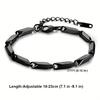 1Pc Fashion Men'S Titanium Steel Bracelet, Quenched Bamboo Leaf Chain Fashion Versatile Bracelet For Men And Women