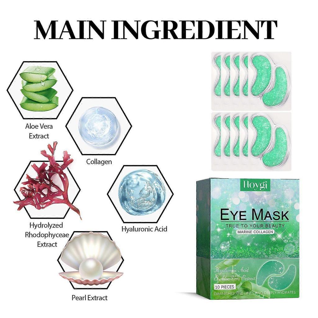Hoygi Aloe Vera Eye Gel Patches - Reduces Fine Lines, Eye Bags, And Dark Circles, Firms The Eye Area, Anti-Wrinkle And Moisturizing Eye Patches