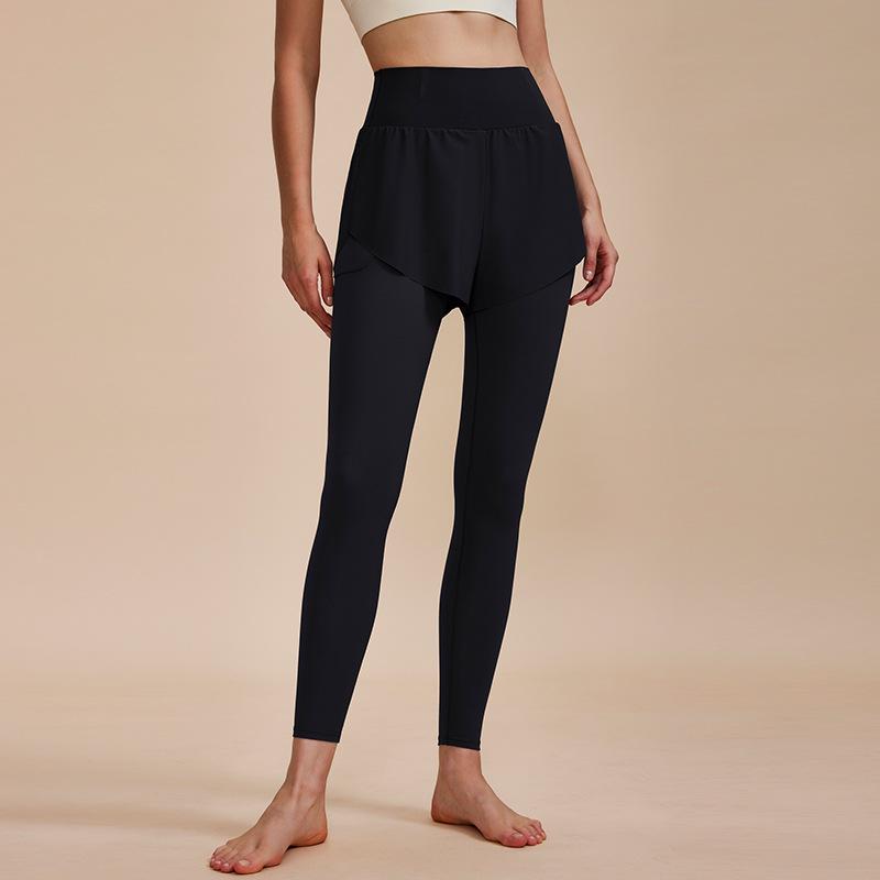 

Женские спортивные брюки с высокой талией, осенний двухпредметный образ, с контролем живота и подъемом бедер Small