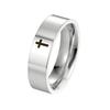 2026 Mode Europäisch und Amerikanisch Einfach Kreuz Titanstahl Herren Schmuck Zubehör Ring