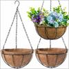1PCS Round Hanging Basket Coco Liner Coconut Fiber Replacement Flower Basket For Home Gardening, Balcony Gardens, Wedding Decor