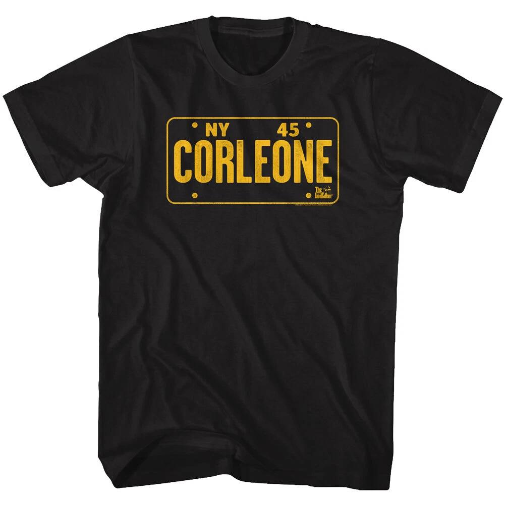 The Godfather Movie Logo NY 45 Corleone License Plate Men s T Shirt S