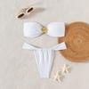 Maillot de bain bikini deux pièces Bandeau Sexy Solide Confortable Mode Pour Femmes Vêtements d'été