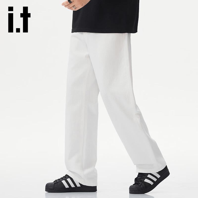 Izzueit Men's Loose Fit Straight Leg Cotton Workwear Jeans