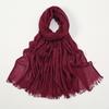 Large Size Cotton Feeling Scarf Women Plain Foulard Femme Luxury Hijab Long Bandana Evening Party Dress Shawls and Wraps