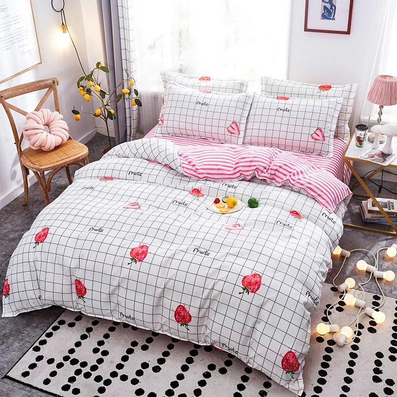 Cute Cartoon Print Duvet Cover 220x240 Lovely Pattern Adults Kids Quilt Cover AB Double-sided Comforter Covers No Pillow Cases