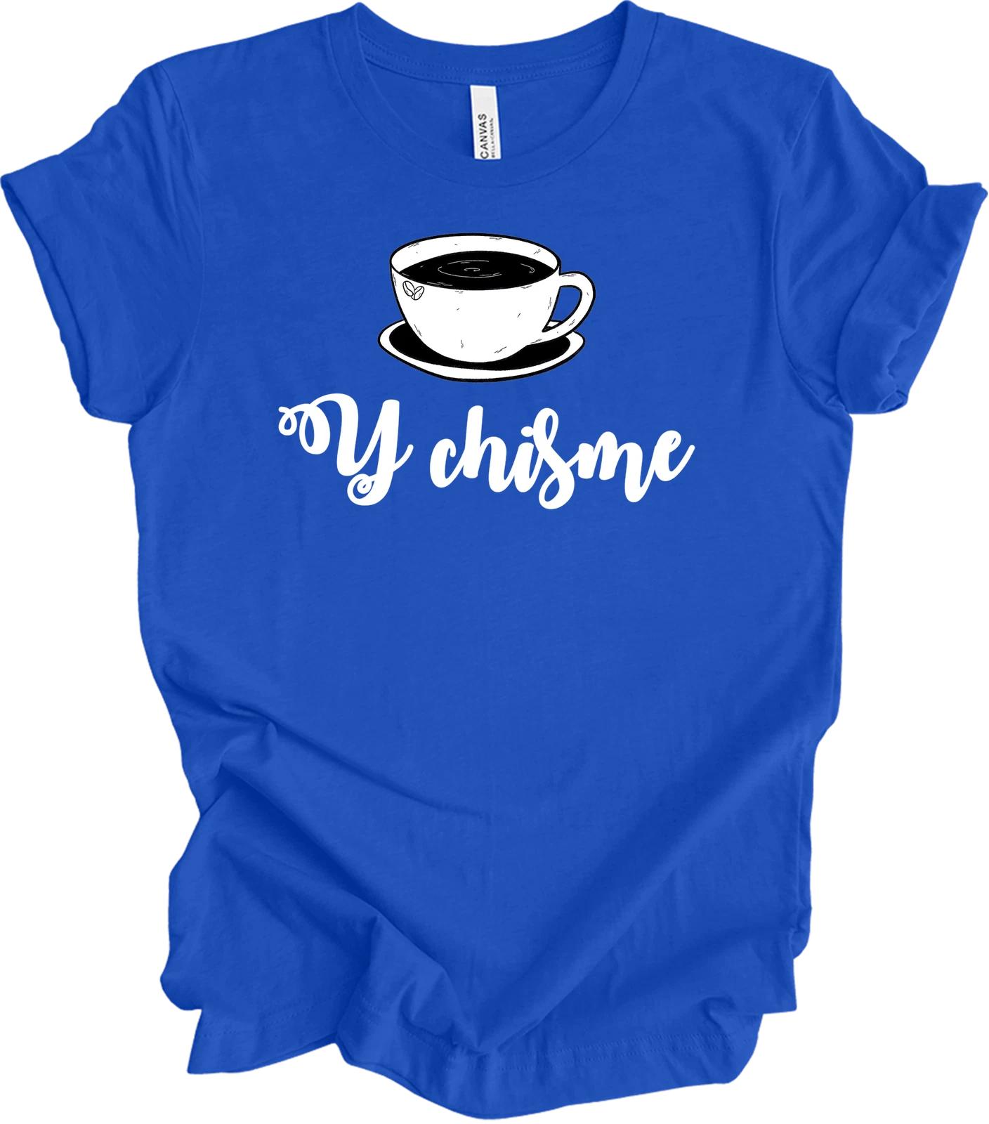 Cafecito y Chisme Coffee Cup Tee - Unisex Casual T shirt XL