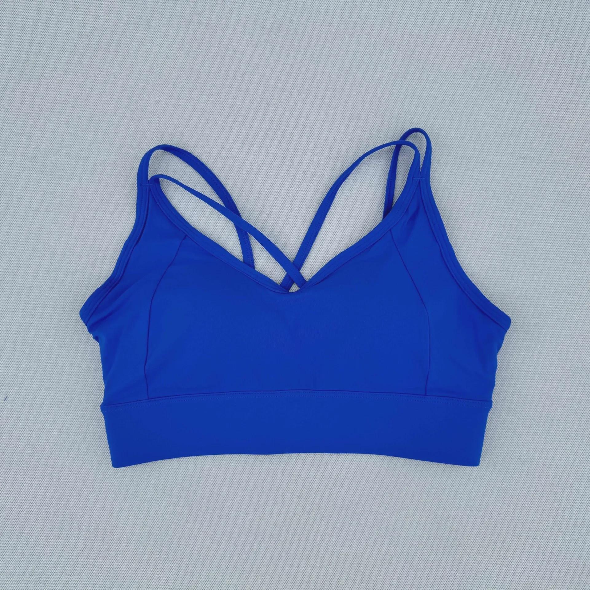 

Женский противоударный спортивный бюстгальтер: Присборенная цельная чашка, топ для йоги с красивой спиной, жилет для фитнеса, верхняя одежда для бега. Large