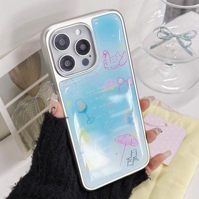 Zhitai Electroplated Silver Edge Drip iPhone 16/15 & Huawei Mate60 Case