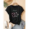 Women's "Hope" Heart Graphic Print Tee Crew Neck Short Sleeve Lightweight Polyester Relaxed Fit Summer Casual Vacation Top