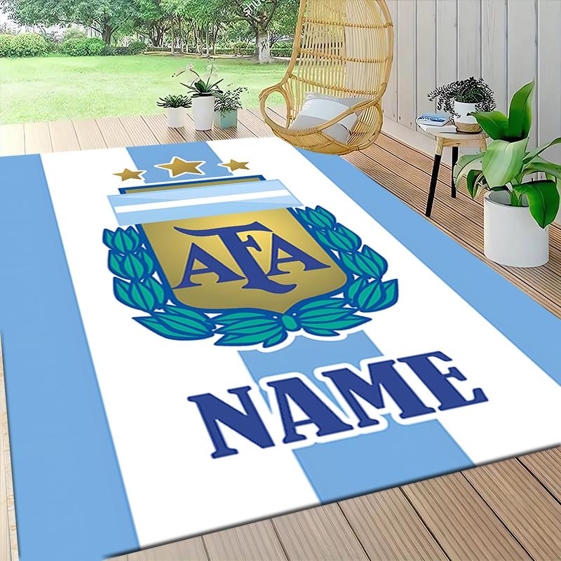 Custom Name River Plate Crest Carpet Rug Customizable Soft Washable Anti-Slip Home Living Room Sofa Mats Personalized Rug. 0909255