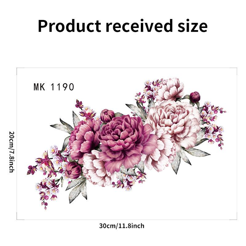 New Chinese Simple and Elegant Flower Butterfly Sticker Bathroom Waterproof Toilet Cover Toilet Sticker Self-adhesive