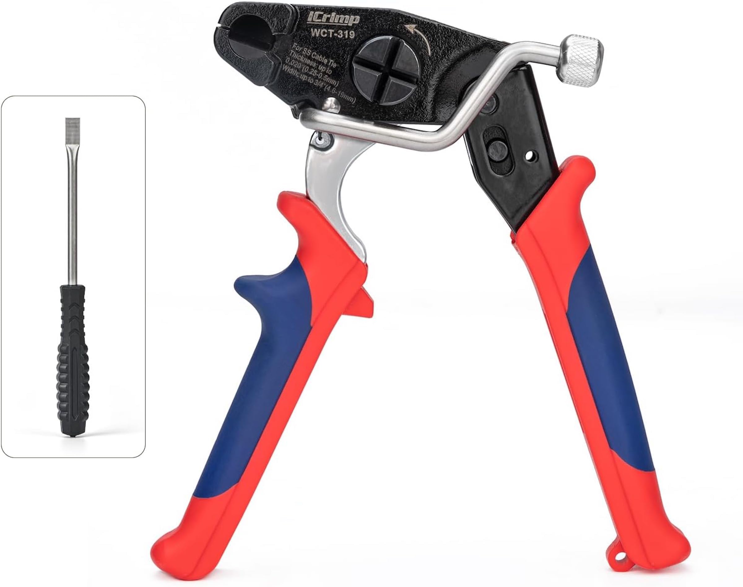 

IWISS Металлический инструмент для стяжек из нержавеющей стали шириной от до WCT319 стяжек, 4,6 мм 19 мм,