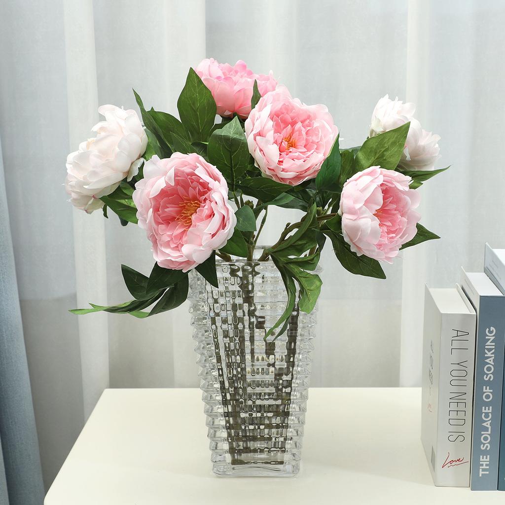 feel moisturizing simulation peony flower, home decoration simulation flower, hotel front desk arrangement studio shooting prop flower