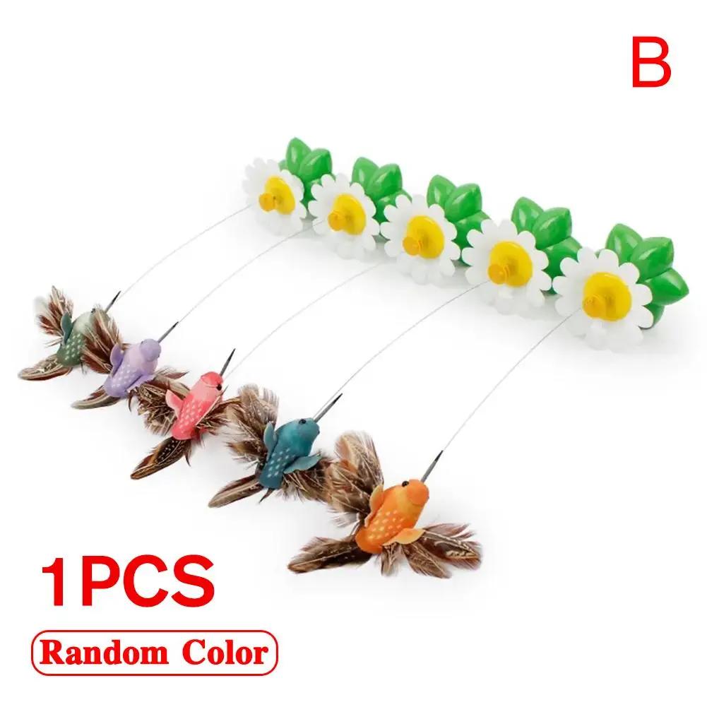 1PCS Electric Butterfly Birds Cat Toy Shake Rotating Flying Automatic Humming Bird Intelligence Training Funny Pet Toys