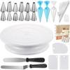 White Round Plastic Cake Turntable Cake Decorating Tools for Beginners and Pros Baking Supplies Accessories