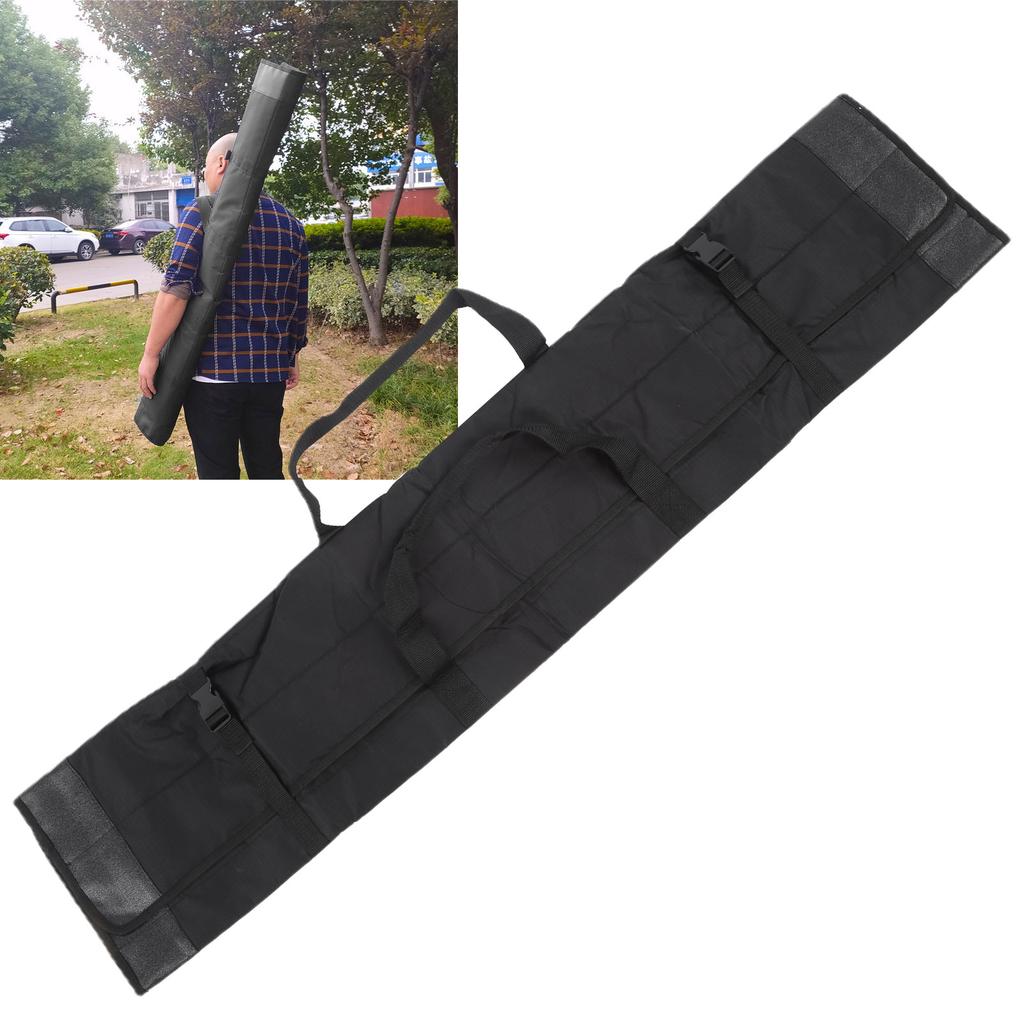 1.3M Fishing Pole Storage Bag Foldable Rod Carry Case Portable Fishing Rod OrganizerBlack