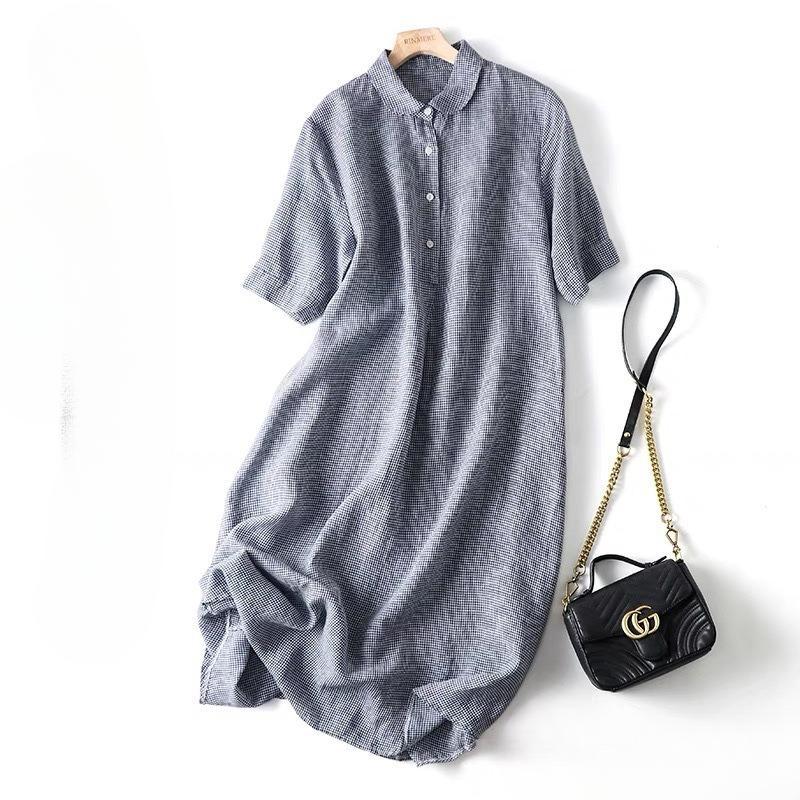 Plaid Dress Retro Everything Casual Big Hem Loose Women's Long Skirt