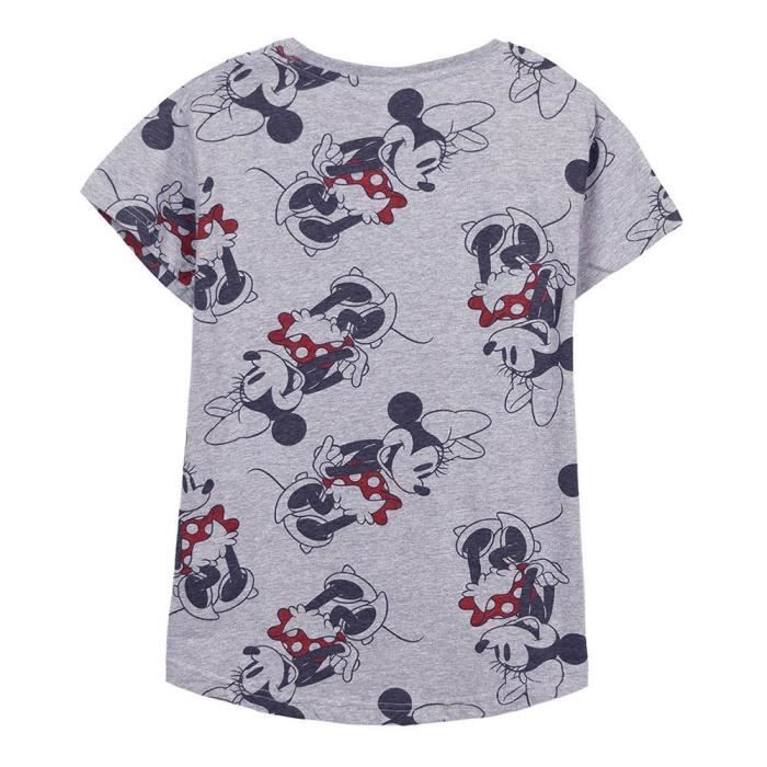 CERD LIFE'S LITTLE MOMENTS Women's Short Sleeve Minnie Mouse | 100% Cotton Officially Licensed Disney Summer T-Shirt, Grey, XS