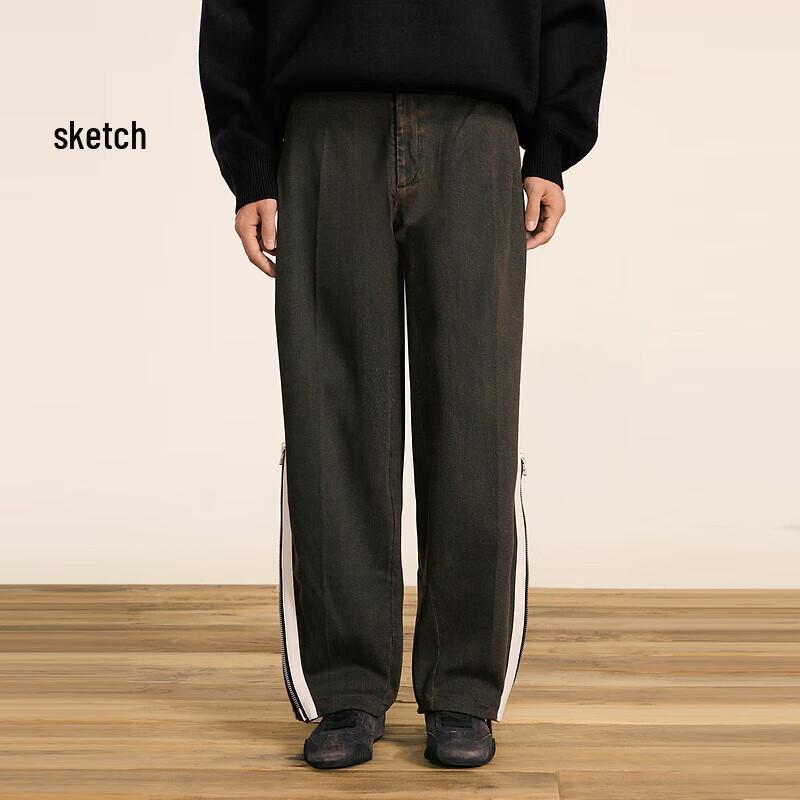 Men s 2024 Autumn Curved Blade Jeans L